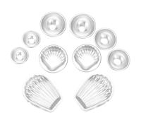 HEEPDD Moules à Bombes de Bain DIY Faits à la Main en Alliage D'aluminium, Ensemble de Moules pour Bombes de Bain Pétillantes avec 6 Formes, Faciles à Laver et à Démouler, sans Danger (1)