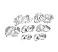 HEEPDD Moules à Bombes de Bain DIY Faits à la Main en Alliage D'aluminium, Ensemble de Moules pour Bombes de Bain Pétillantes avec 6 Formes, Faciles à Laver et à Démouler, sans Danger (5)