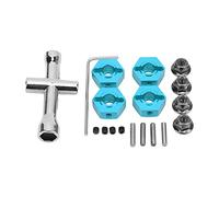 HEEPDD Moyeu Hexagonal de Roue en Alliage d'aluminium, Adaptateur Hexagonal de Roue de 14 Mm, Hauteur de 6 Mm, Noir pour 1 à 10 Voitures RC, Ajustement Universel pour Senton Granite Big Rock Typhon