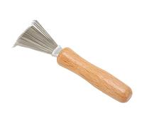 HEEPDD Nettoyant pour Brosse à Cheveux, Peigne Râteau en Acier Inoxydable, Mini Brosse à Cheveux pour Enlever la saleté en Salon et à la Maison, Longueur de 4,5 Pouces