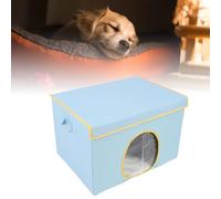 HEEPDD Niches pour Chats D'extérieur Isolées, Maison pour Chats Maison pour Animaux de Compagnie Pliable, Résistante aux Intempéries, Chaude et Isolée, Abri pour