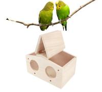 HEEPDD Nichoir à Oiseaux en Bois, Nid d'élevage en Bois de Platane pour Perroquets, Hirondelles et Oiseaux Sauvages, Nichoir Extérieur 23 X 12,9 X 12,5 Cm avec Conception de Ventilation,