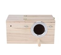 HEEPDD Nichoir à Oiseaux en Bois pour Perroquets, Construction, Idéal pour Les Perruches et Les Tourtereaux, 11,4 X 5,8 X 5,8 Pouces Nichoir à Oiseaux en Bois pour Perroquets, Jardinage Durable Nan