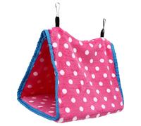 HEEPDD Nid d'oiseau Nan pour Cage Pliable et Portable en Flanelle, Tente Suspendue pour Petits Animaux avec Crochets, Perroquets, Hamsters, écureuils, Accessoires pour Oiseaux, Cachette, Perruches