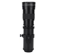 HEEPDD Objectif d'appareil Photo 420-800 Mm F/8.3-16 TéléObjectif Zoom, Mise au Point Manuelle, Alliage d'aluminium, Noir, pour la Photographie Animalière, Appareils Photo Numériques, avec