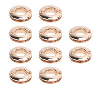 HEEPDD Oeillets de Réparation de Bottes de Chaussures 10 Pièces, Kit d'Oeillets Ronds en Alliage pour Sac en Cuir en Tissu, Parfait pour les Ceintures de Chaussures, Accessoires de Vêtements (GOLD)