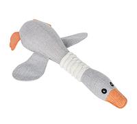 HEEPDD Oie Grinçante, Jouet à Mâcher en Peluche en Coton pour Chiens et Chiots, Idéal pour Le Jeu Interactif et la santé Dentaire (Beige)
