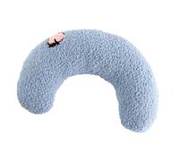 HEEPDD Oreiller en Forme de U pour Chat, Oreiller en Peluche pour Animaux de Compagnie, Tapis de Couchage en Forme de Lune pour Chiens et Chats avec Coton perlé, Coussin Multifonctionnel pour la