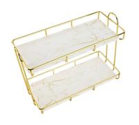 HEEPDD Organisateur de Comptoir de Salle de Bain à Structure Humanisée, Support de Rangement de Salle de Bain, étagère de Maquillage à 2 Niveaux, Organisateur de Comptoir Antidérapant, Structure (S)