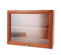 HEEPDD Organiseur de Bureau en Bois, Boîte de Rangement à 2 Couches pour Cosmétiques et Miniatures, avec Structure Robuste et Design Compact, pour Salle de Bain, Bureau, étagère de