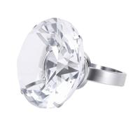 HEEPDD Ornement de Diamant en Verre de Cristal de 6 Cm, Grande Décoration de Bague en Diamant pour Centres de Table de Mariage, Proposition de Fiançailles, Décorations de Fête,