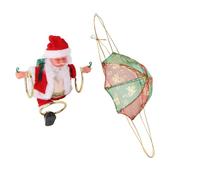 HEEPDD Ornements de Noël en Parachute à Suspendre, Polaire Douce et Matériau PC, Design Mignon de Vieil Homme, Décoration de Vacances pour Enfants, Catégorie Festival (Tourner)