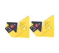 HEEPDD Outil 2 Pièces Jauge à Onglet Réglable pour Garniture de Porte de Fenêtre Guide de en Biseau avec Fentes de Mesure Magnétiques Aide à la Menuiserie pour les Bricoleurs Entrepreneurs