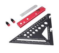 HEEPDD Outil de Charpentier carré de carré de Charpentier, Règle d'angle en Alliage d'aluminium Léger pour les Projets de Menuiserie et de Construction Nan