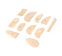 HEEPDD Outil de Coupe de Poterie, 11pcs Professional Wood Pottery Foot Shaper Tool Polyvalent en Céramique Pratique Rib Toard Pottery Tourne