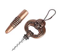 HEEPDD Ouvre-bouteille de Vin, Outil Porte-clés en Forme de Crâne avec Placage de Cuivre Rétro, Alliage de Zinc Durable pour le Bar à la Maison et les Fêtes en Plein Air