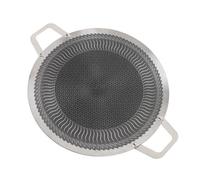 HEEPDD Pan de Grill en Acier Inoxydable, Plate-forme de Réticence à Frire Antiadtes (34 cm)
