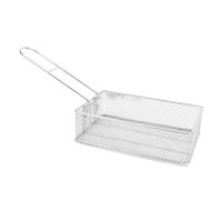 HEEPDD Panier à Frites en Acier Inoxydable 304, Poignée Pliable, Léger pour Barbecue et Camping en Plein Air