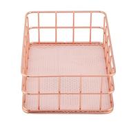 HEEPDD Panier Panier de Rangement en Fer or Rose, Organisateur de Bureau Moderne, qualité Supérieure, Usage Domestique, Plusieurs Tailles Disponibles Nan Stockage Fournitures (C)