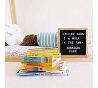 HEEPDD Panneau d'affichage de Lettres en Feutre de Signalisation, Matériau en Bois, Lettres Modifiables, 10x10x0,8 Pouces, Noir et Gris, pour la Décoration de la Maison et du Bureau, Décoration