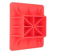 HEEPDD Panneau de Support de Base de Cric en Nylon Rouge Robuste, Coussinet Stabilisateur Anti-évier pour Véhicule Tout-Terrain, Sable, Boue, Herbe, Gravier, compatibilité Universelle pour Cric de