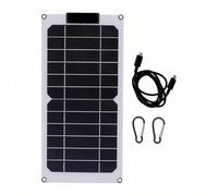 HEEPDD Panneau Solaire Portable 20 W Monocristallin avec 2 Ports de Type C, Chargeur Solaire Léger de 8,29 Oz pour Téléphone Tablette Camping Randonnée D'urgence
