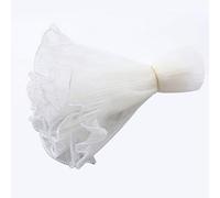 HEEPDD Papier D'emballage Floral en Maille, orné de Perles, Bord ondulé en Dentelle, Extensible et Doux au Toucher, Idéal pour les Bouquets, les Cadeaux, les Mariages et les Créat (perle blanche)