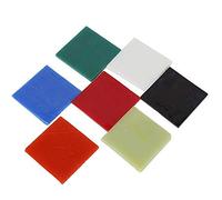 HEEPDD Paquet d'échantillons de Verre Bullseye, Verre fusible 90 Ensemble de 7 Feuilles Ensemble de 7 Feuilles Couleurs Assorties spectres d'extrémité coupés