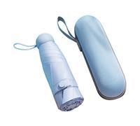 HEEPDD Parapluie à Capsule, Mini Parapluie de Poche Résistant aux, Léger et Portable à 5 Sections pour les Activités de Plein Air, Fournitures de Séchage (BLUE)