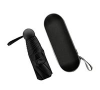 HEEPDD Parapluie Capsule, Parapluie Léger et Portable à 5 Sections pour Activités de Plein Air, Mini Poche Résistante aux, Nécessités Quotidiennes de la Maison (BLACK)