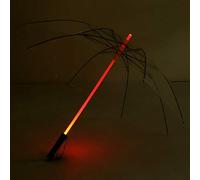 HEEPDD Parapluie de Mariage Transparent à LED, alimenté par Batterie, Tissu Imperméable, 7 Couleurs Changeantes, pour Mariées et Dames (Transparent)