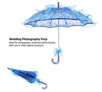 HEEPDD Parapluie en Dentelle, élégant et élégant, adapté aux Fêtes de Mariage, Bonne pour la Catégorie des Festivals de Photographie (Bleu Royal)