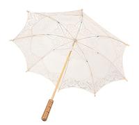 HEEPDD Parapluie Pliant Parapluie de Coton en Dentelle, élégant pour Les Célébrations de Mariage Catégorie (Taille Beige l)