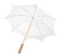 HEEPDD Parapluie Pliant Parapluie de Coton en Dentelle, élégant pour Les Célébrations de Mariage Catégorie (Grand Blanc Laiteux)