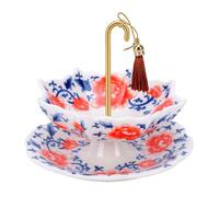 HEEPDD Passoire à thé en Céramique, Forme de Parapluie Peinte à la Main, | Infuseur à feuilles mobiles en porcelaine, Pores fins de 0.8mm, sans arrière-goût métallique, filtre rotatif pour