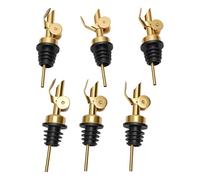 HEEPDD PCS Verseur de Bouteille de Vin en Acier Inoxydable, Conception Polyvalente pour Liqueur, Vinaigre, Huiles, Sirop, Verseurs de Liqueur, Verseurs de Bouteille pour Alcool, 6 pour l'Alcool