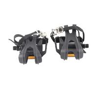 HEEPDD Pédales de Cyclisme en Nylon avec Clips d'orteil et Sangles, Forte Adhérence et Faciles à Installer, Adaptées aux Vélos de Montagne et de Route, Parfaites pour Les Cyclistes Actifs Vélos et