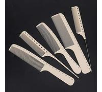 HEEPDD Peigne de Coiffure Professionnel, Ensemble de Peignes de Coupe Flexibles avec échelle de Mesure, Idéal pour les Coiffeurs et les Salons Peigne de Coiffure Professionnel, Fibre de Carbone Nan