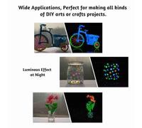 HEEPDD Peinture Phosphorescente 20 G, 6 Couleurs, Pigment Acrylique Lumineux pour Bricolage, Artisanat, Peinture, Bouteilles de Souhaits, Décoration d'intérieur, Revêtement et Traitement des Murs