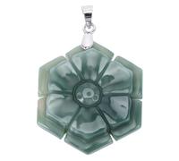 HEEPDD Pendentif en Cristal Naturel, Pierre Précieuse en Forme de Fleur, | Un éclat Unique, Léger comme une Plume Toute la Journée, Coupe Pétale, Pour Anniversaires Anniversaires de Mariage, Femmes
