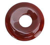 HEEPDD Pendentif en Pierre de Beignet, Bijoux en Pierre de Cristal avec un éclat Naturel Unique, élégant Pendentif en Agate Rouge pour la Fabrication de Colliers D'anniversaire de