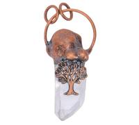 HEEPDD Pendentif en Pierre de Cristal Naturel, Fabrication de Bijoux à | Connecteur de Charme de Pierres Précieuses Brutes, Accessoires D'artisanat en Quartz Minéral Poli, Collier pour Femmes,