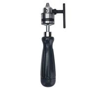 HEEPDD Perceuse à Main, avec clé de Mandrin et 5 Forets pour l'artisanat du Bois et du Plastique, Perceuse à Main, à Manivelle Manuelle en Acier au Carbone, Rénovation de la Maison