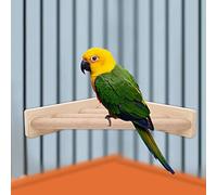 HEEPDD Perche à Cage à Oiseaux, à Angle Droit en Bois à Mâcher des Oiseaux Jouet Broyant pour la Perruche pour Animaux de Compagnie Cacatoo Canari Casse-tête pour Colombe Perroquette Budgie Bird