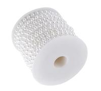 HEEPDD Perles de Ligne en Coton, Ligne de Garniture de Perles, Guirlande de Chaîne de d'imitation Demi-rondes pour Fleurs, Mariage, Fête Prénatale, Décoration de Fête, de en Coton, 25 M/rouleau, (#1)