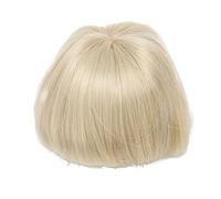 HEEPDD Perruque de Poupée Courte et Droite Flexible, Cheveux Brun foncé en Soie Haute Température avec Frange pour Figurines à l'échelle 1/6, Tour de Tête de 6,1 à,7 Pouces, Facile à Mettre et à