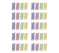 HEEPDD Pet Colorful Springs 40 Pièces Jouets à Ressort pour Chat, Haute flexibilité Résistance à l'usure Matériau ABS de qualité Supérieure Jouets Colorés pour Animaux de Compagnie pour Chats