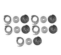 HEEPDD Pièces de Machine de Réparation de Chaussures, 5 Jeux de Boîtiers de Bobines, Châssis de Bobines de 17mm de Diamètre, pour Machine de Réparation de Chaussures à Manivelle