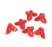 HEEPDD Pièces de Rechange pour Mangeoire à Oiseaux, Fleur de Mangeoire à Oiseaux en Plastique, Accessoires de Jardin Lumineux Faciles Installer pour Attirer Les 30 Ensembles (Rouge)