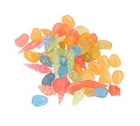 HEEPDD Pierres Lumineuses Colorées pour la Décoration de Jardin d'aquarium de Poissons, avec des Formes Mixtes pour Le Paysage DIY 50pcs Galets Lumineux, Pierres de Galets Lumineux